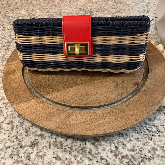 J. Crew Handbags - JCrew Straw Clutch
